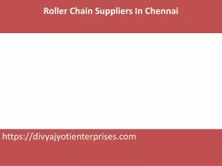 roller chain suppliers in chennai