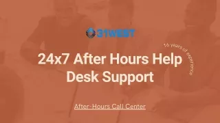 24x7 After Hours Help Desk Support