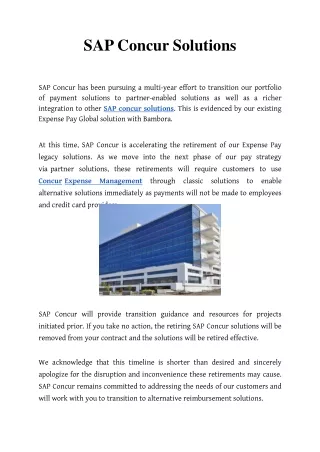 SAP Concur Solutions
