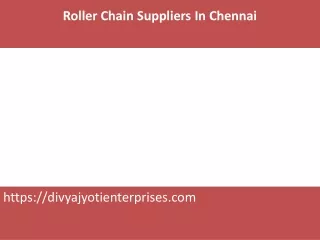 roller chain suppliers in chennai