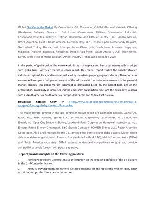 global grid controller market by connectivity
