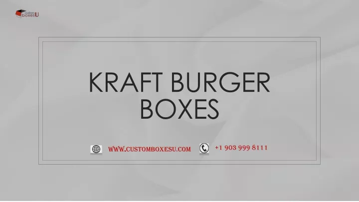 kraft burger boxes