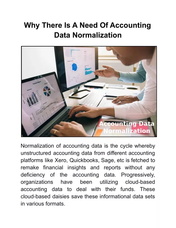 why there is a need of accounting data