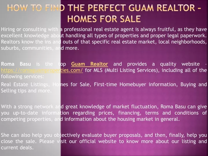how to find the perfect guam realtor homes for sale