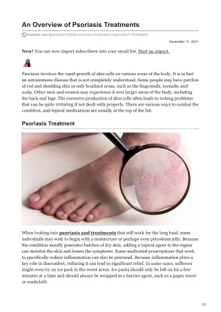 medium.com-An Overview of Psoriasis Treatments