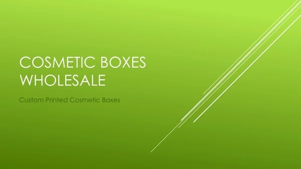 Cosmetic Boxes Wholesale