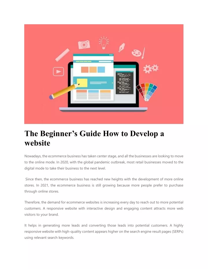 the beginner s guide how to develop a website