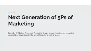 next generation of 5ps of marketing