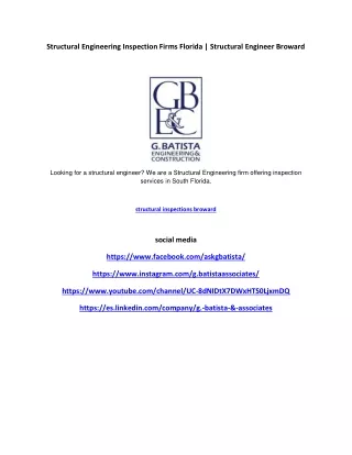 structural engineering inspection firms florida