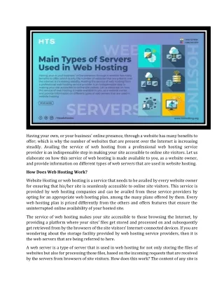 having your own or your business online presence