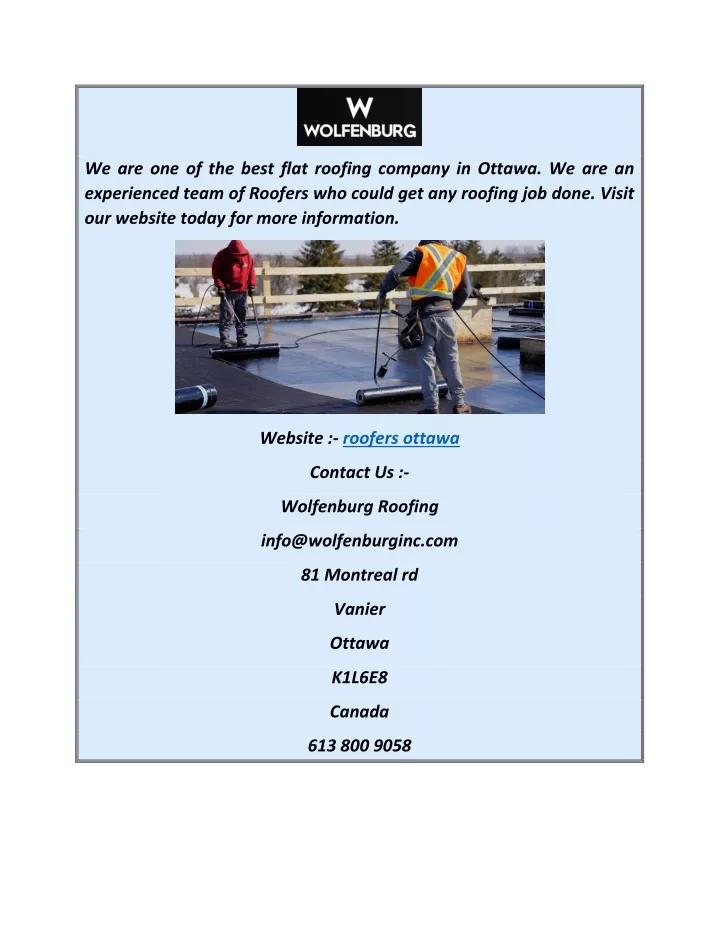 we are one of the best flat roofing company