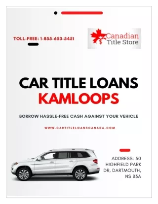 How Car Title Loans Kamloops can help you in financial hardships