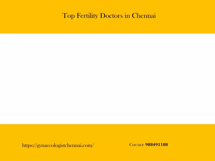 top fertility doctors in chennai