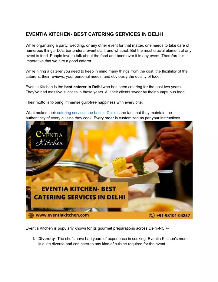 eventia kitchen best catering services in delhi