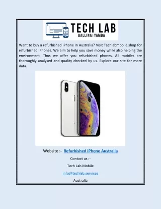 Refurbished Iphone Australia | Techlabmobile.shop