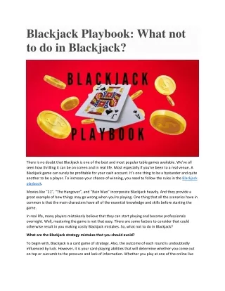Blackjack Playbook