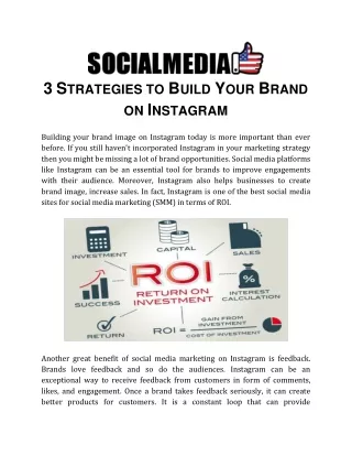 3 STRATEGIES TO BUILD YOUR BRAND ON INSTAGRAM