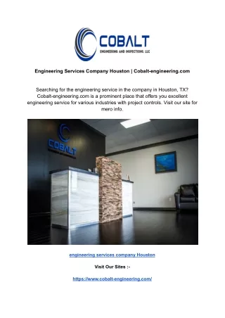 engineering services company houston cobalt