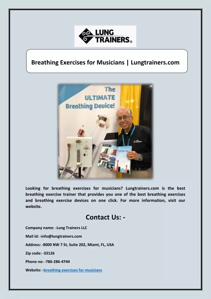 breathing exercises for musicians lungtrainers com