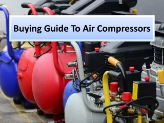 buying guide to air compressors