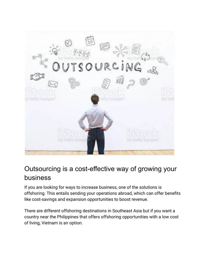 outsourcing is a cost effective way of growing