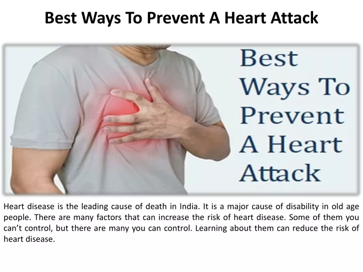 best ways to prevent a heart attack