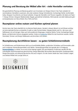 planung und beratung der m bel aller art viele