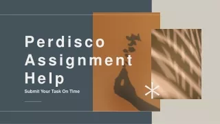 perdisco assignment help
