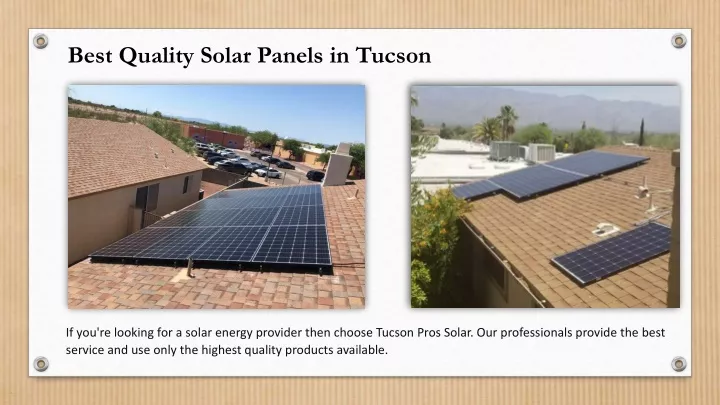 best quality solar panels in tucson