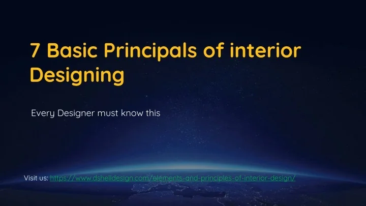 PPT - 7 basic principle of interior Designing PowerPoint Presentation ...