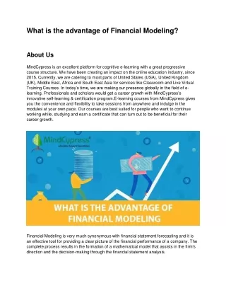 what is the advantage of financial modeling about