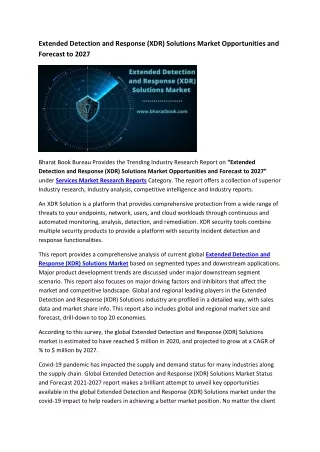 extended detection and response xdr solutions
