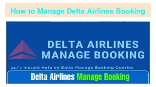 how to manage delta airlines booking
