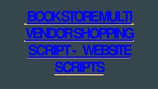 book store multi vendor shopping script website