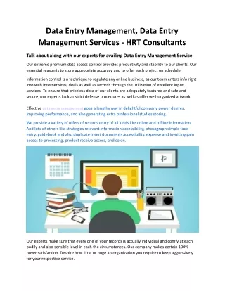 Data Entry Management