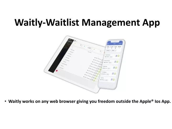 waitly waitlist management app