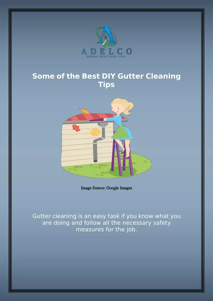 some of the best diy gutter cleaning tips