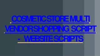 cosmetic store multi vendor shopping script