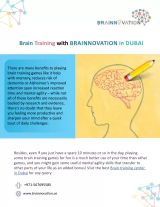 Brain Training with Brainnovation in Dubai