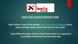 Hand Tools Online Shopping Store
