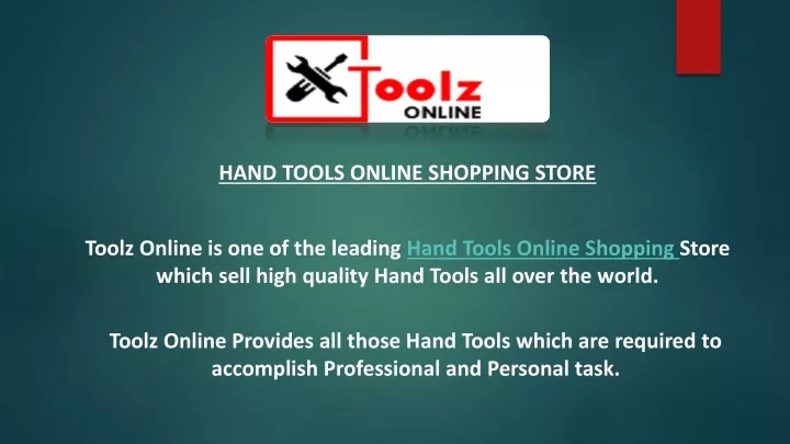 hand tools online shopping store