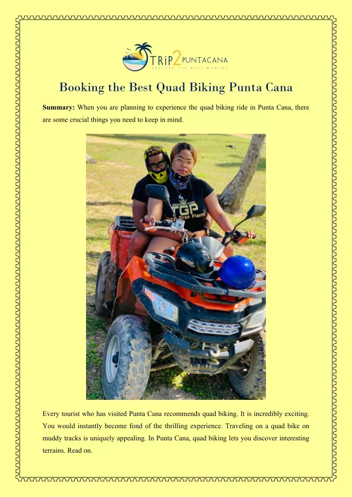 booking the best quad biking punta cana