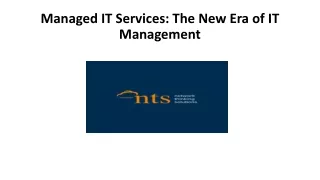 Managed IT Services: The New Era of IT Management