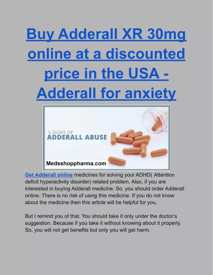 buy adderall xr 30mg online at a discounted price