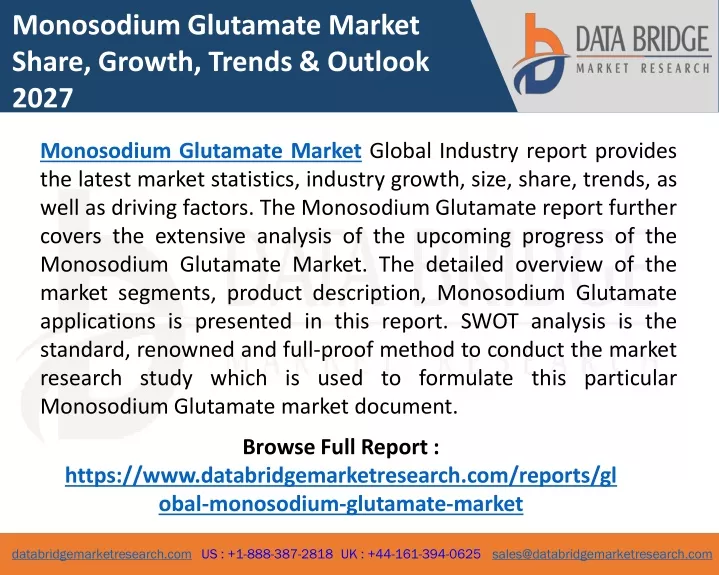 monosodium glutamate market share growth trends