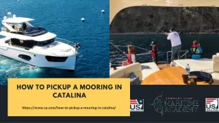 Know about How to Pickup a Mooring in Catalina
