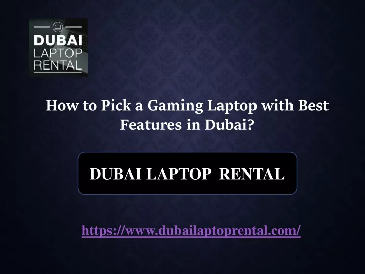 how to pick a gaming laptop with best features