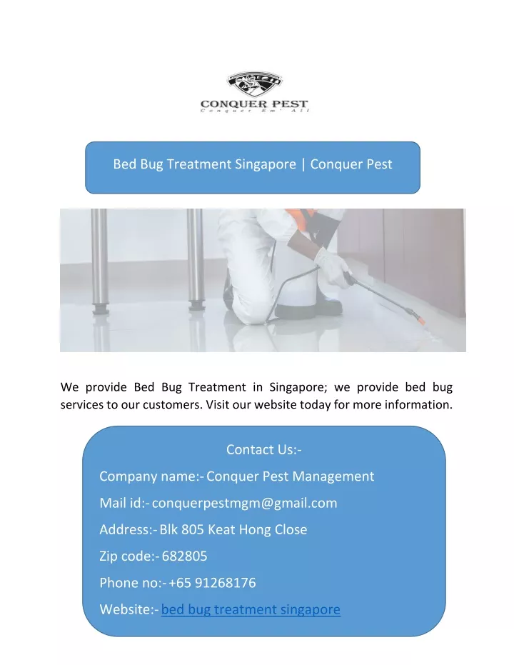 pest control singapore conquer pest