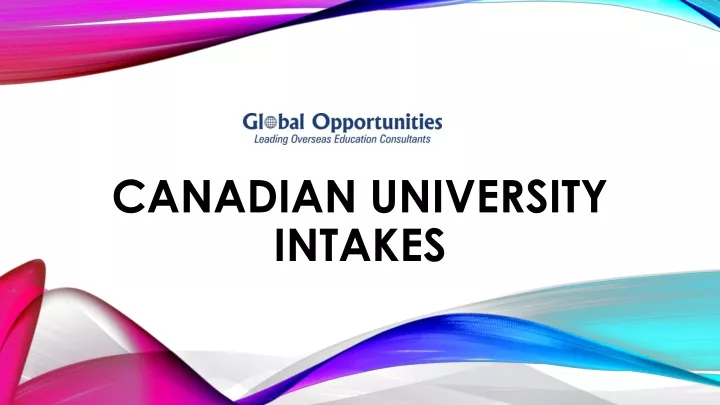 canadian university intakes