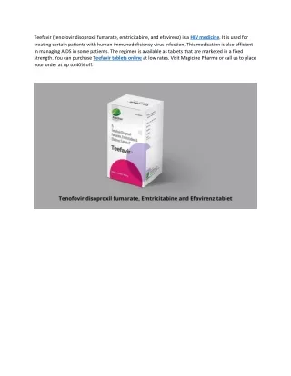 teefavir tenofovir disoproxil fumarate